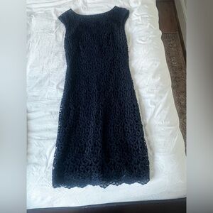 Ralph Lauren Midnight Blue Lace Midi Dress size 2